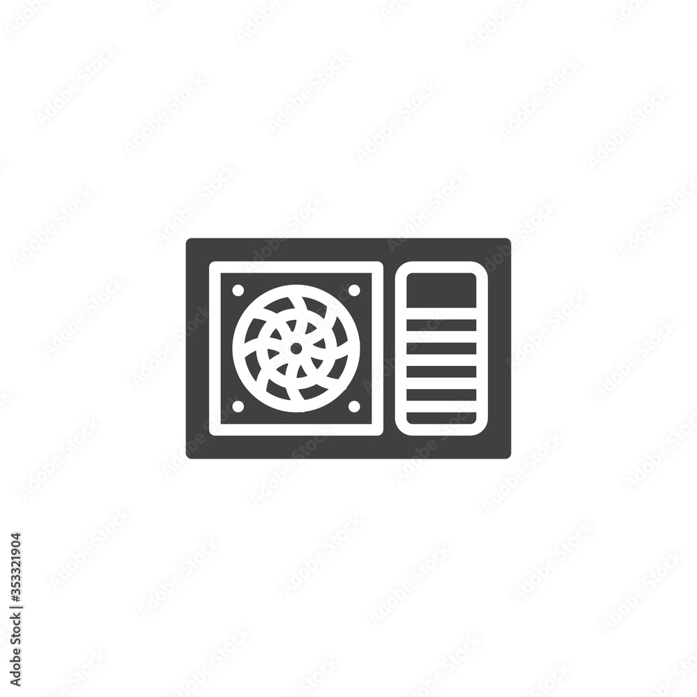 Window Unit AC vector icon. filled flat sign for mobile concept and web design. Window air conditioner glyph icon. Symbol, logo illustration. Vector graphics Window Unit AC vector icon. filled flat sign for mobile concept and web design. Window air conditioner glyph icon. Symbol, logo illustration. Vector graphics