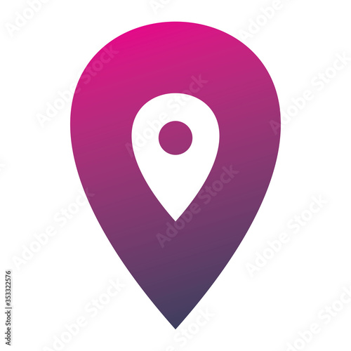 full color pin map location logo design
