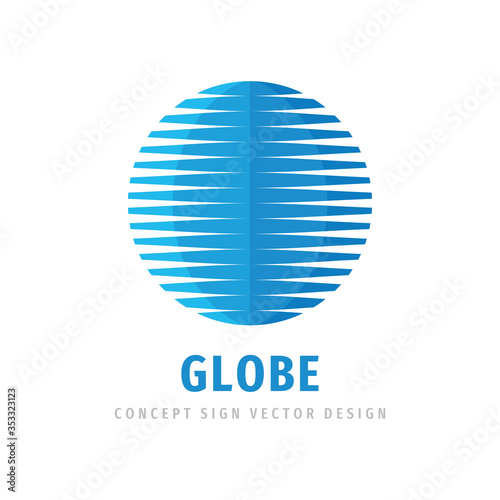 Globe - concept logo template vector illustration. Abstract global development creative logo sign. Geometric structure logo symbol. Future technology icon. Digital data world. Graphic design element. 