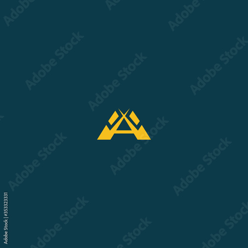 Letter A People Abstract logo icon template design in Vector illustration