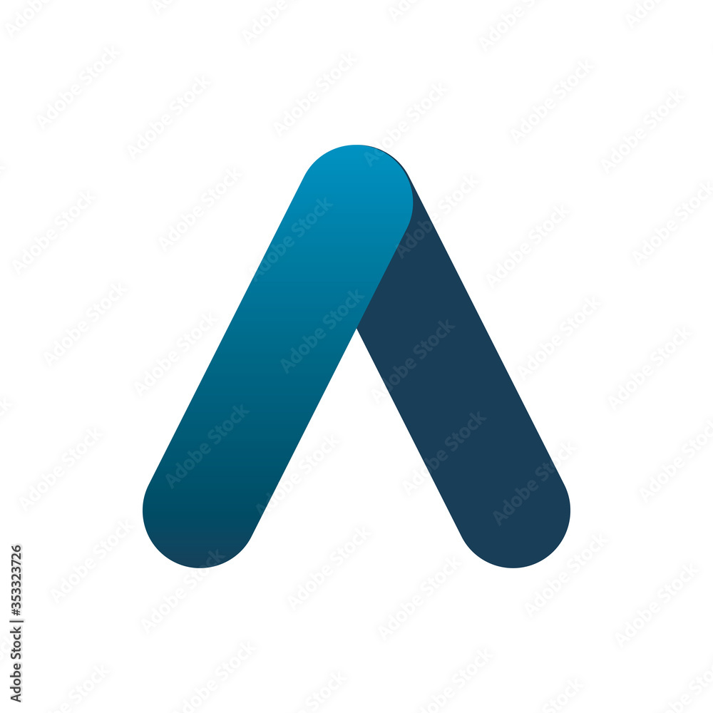 triangle arrow leter font a logo design triangle arrow leter font a logo design
