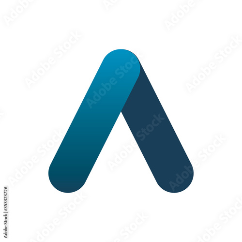 triangle arrow leter font a logo design