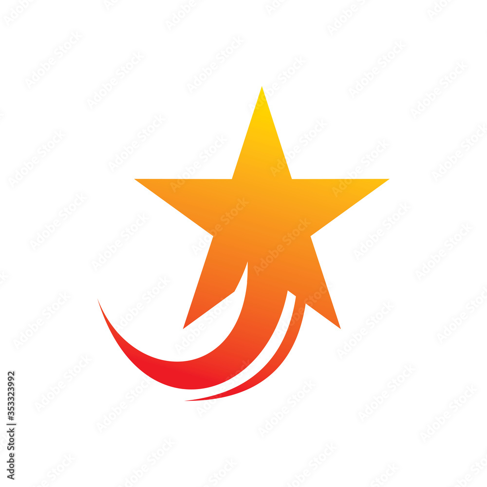 Obraz premium full color motion move star logo design