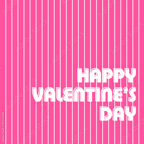Happy Valentine's Day pink background vector
