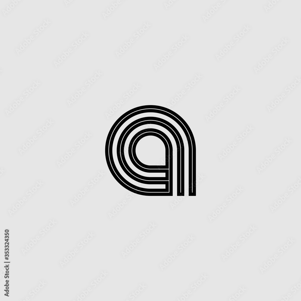 letter a lowercase monogram logo design for company or business brand identity letter a lowercase monogram logo design for company or business brand identity