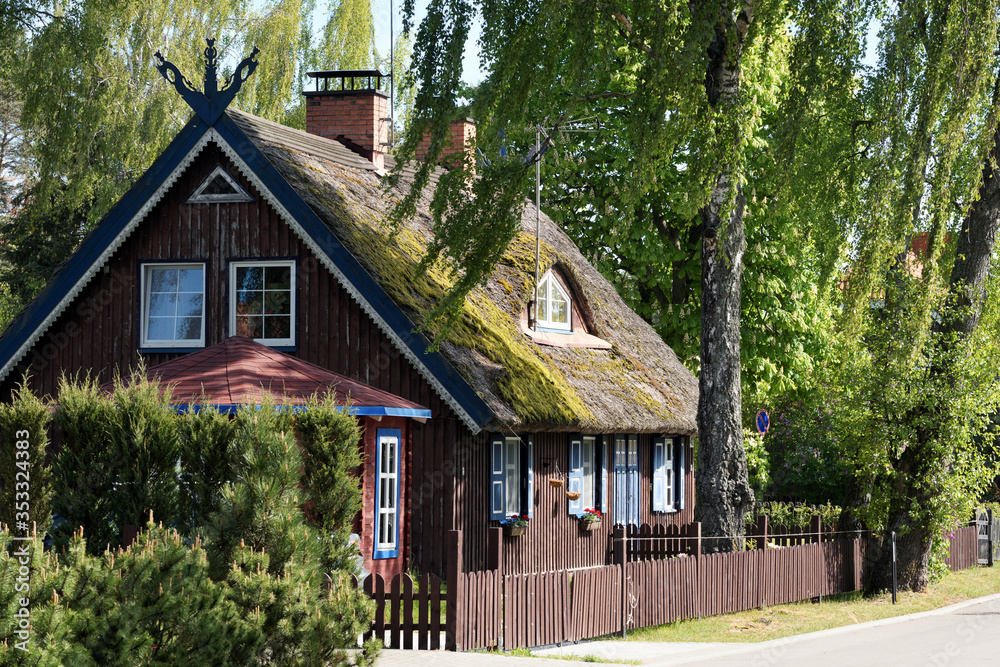 Traditional fishermans house in Pervalka, Lithuania Traditional fishermans house in Pervalka, Lithuania