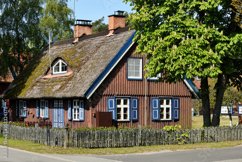 Traditional fishermans house in Pervalka, Lithuania