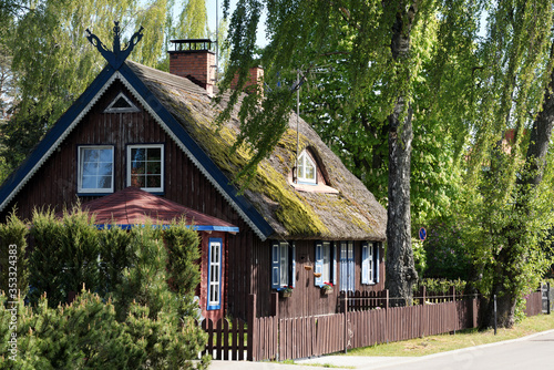 Traditional fishermans house in Pervalka, Lithuania