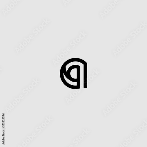 letter a lowercase monogram logo design for company or business brand identity