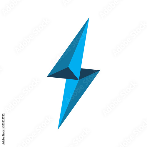 Free Download 3d lightning energy power blue logo design - GFXLoad