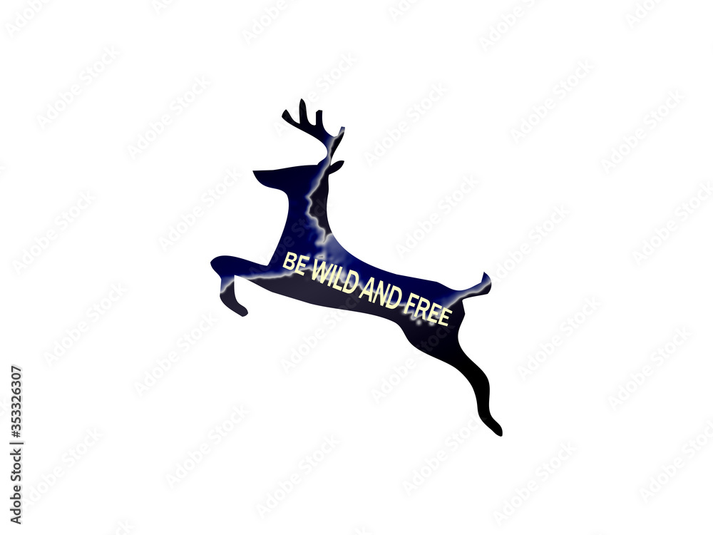 Fototapeta premium Deer jump 