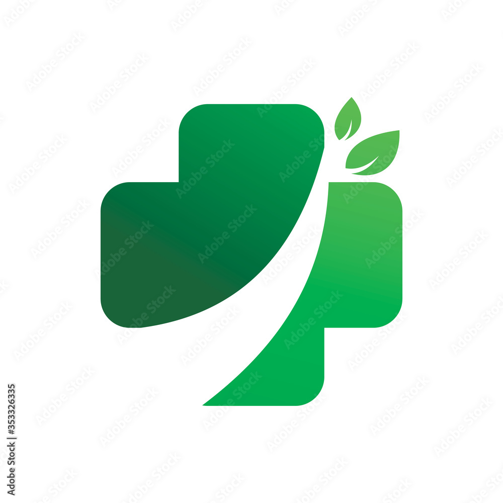 green nature leaf medical plus doctor health care logo design green nature leaf medical plus doctor health care logo design