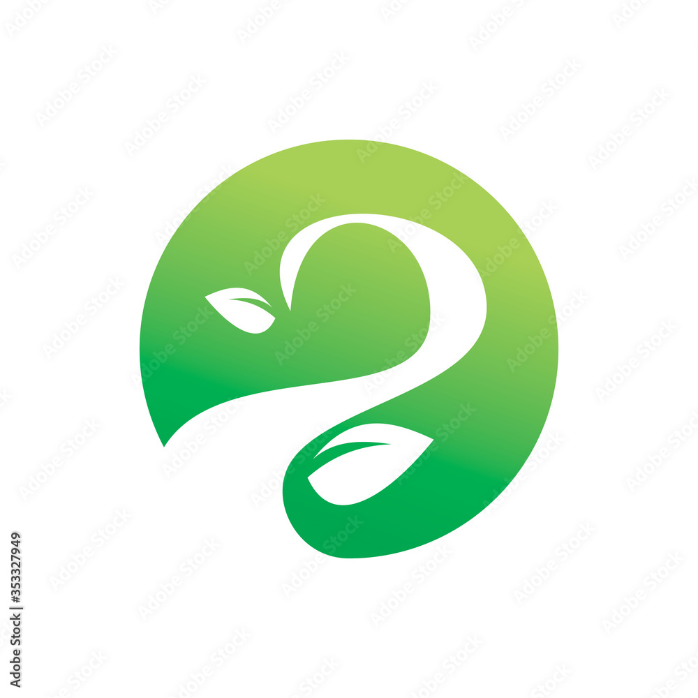 green nature leaf circle tree plant logo design green nature leaf circle tree plant logo design