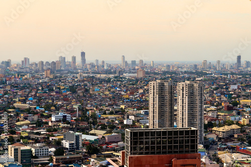 Makati, Metro Manila, Philippines: Manila Downtown skyline and dense urban area between Manila and Makati. photo