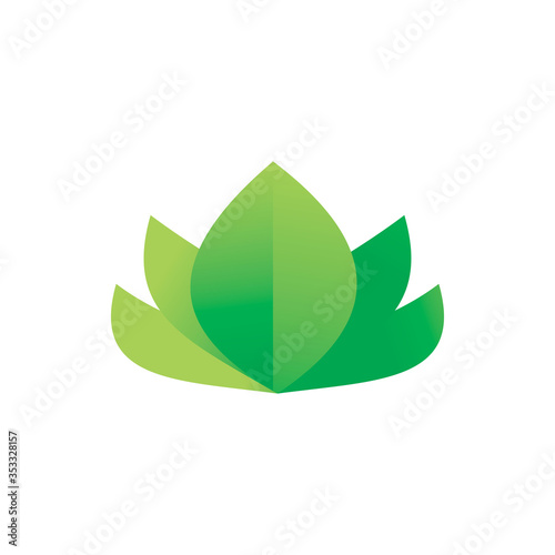 Free Download modern green nature leaf lotus logo design - GFXLoad