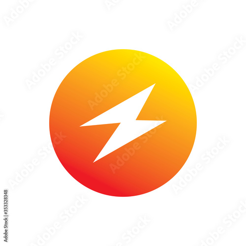 Free Download full color circle energy power lightning logo design - GFXLoad