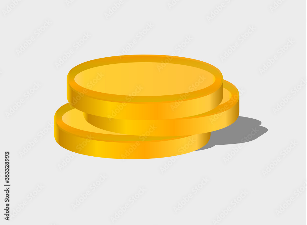 gold coins isolated on white background gold coins isolated on white background