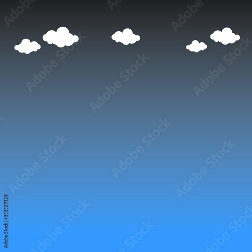 night sky with cloud design gradient background vector