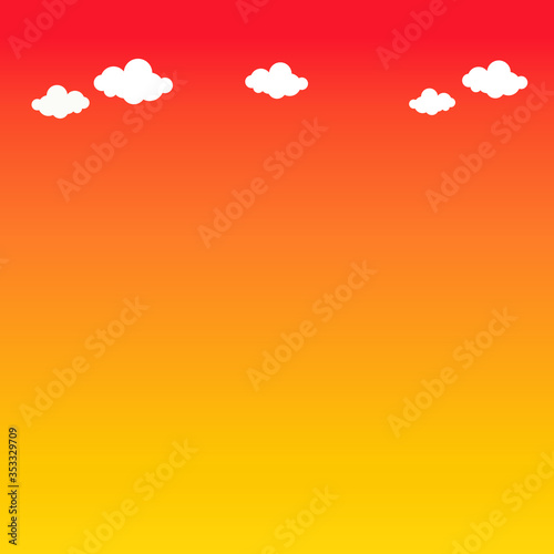 afternoon sky with cloud design gradient background vector