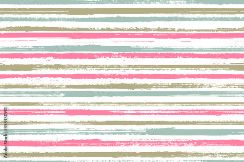 Ink thin rough stripes vector seamless pattern. Abstract bedding textile print design. Retro 