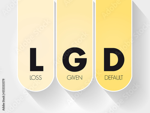 GD - Loss Given Default acronym, business concept background