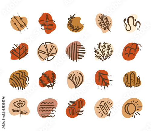 bundle of boho set icons