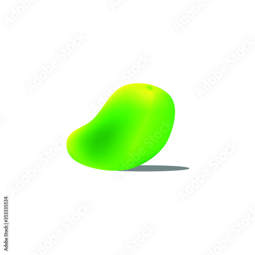 Green mango fruit vector isolated