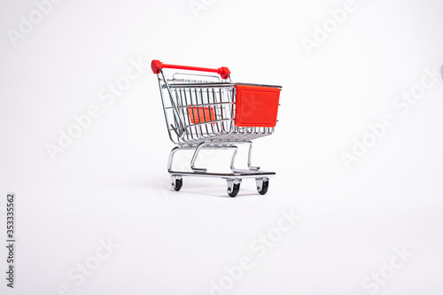 Shopping Cart Trolley isolated on white background.
