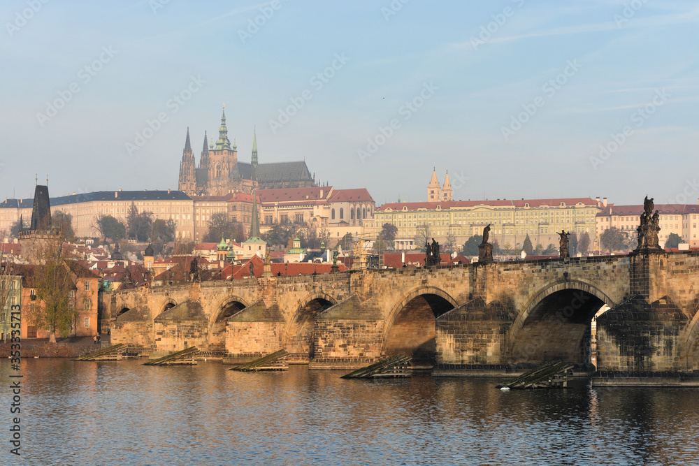 Charles Bridge over the Vltava in Prague.
