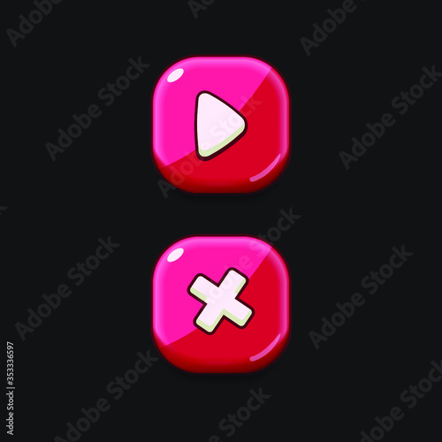 GUI User Interface Kit for Game Development with Buttons