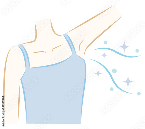 女性の清潔な脇　臭い　わきが　体臭　改善　 Armpit Cleanliness scent