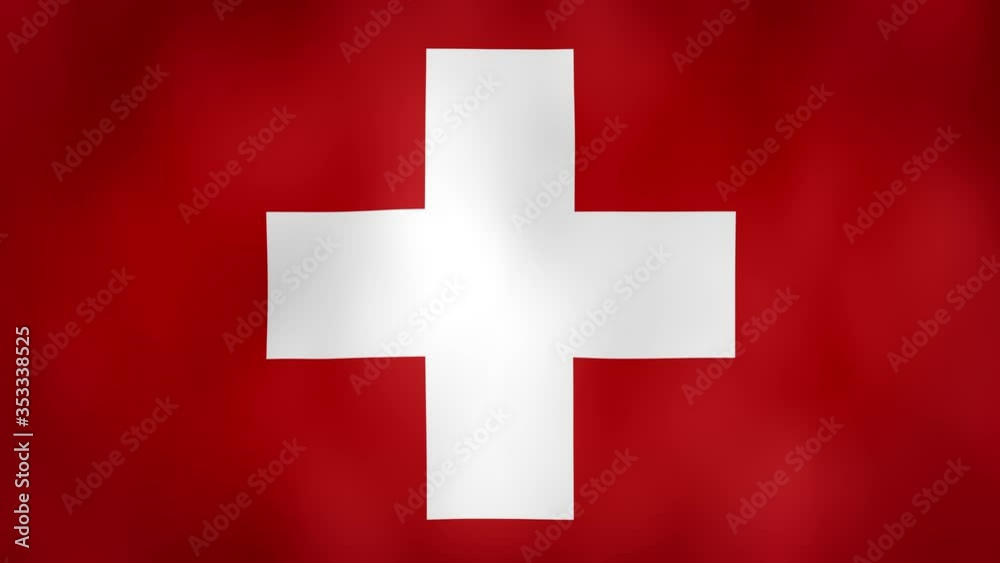 The national flag of Switzerland waving animation - 4k The national flag of Switzerland waving animation - 4k