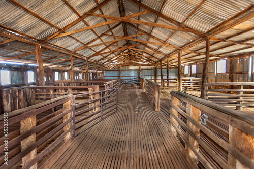 Abandoned shearing shed in outback Australia.