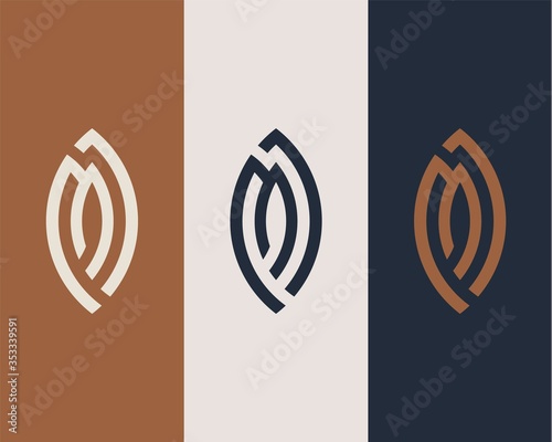 Letters M and J or MJ line logo design. Linear minimal stylish emblem. Luxury elegant vector element. Premium business logotype. Graphic alphabet symbol for corporate business identity
