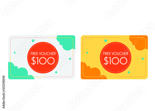 Special discount voucher vector set