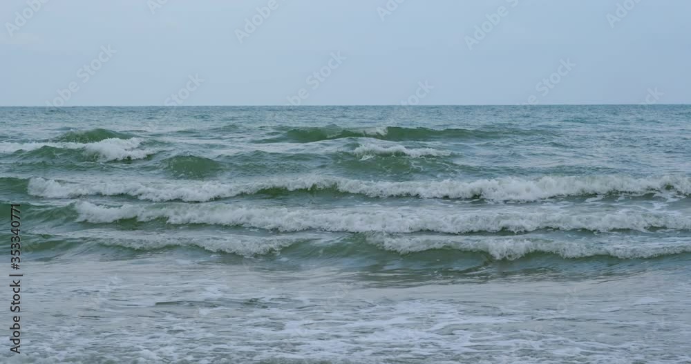 Big sea wave on beach Big sea wave on beach