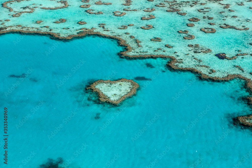 The Heart in The Great Barrier Reef in Australia.