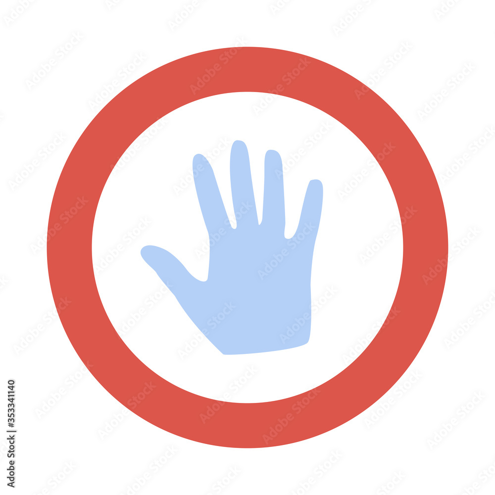 Wear Hand Protection Gloves Symbol Isolate white background Wear Hand Protection Gloves Symbol Isolate white background
