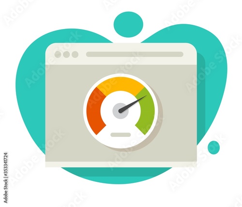 Speed of website loading vector icon and internet page performance test or idea of seo optimization web site check flat illustration, fast loading time speedometer of downloading symbol