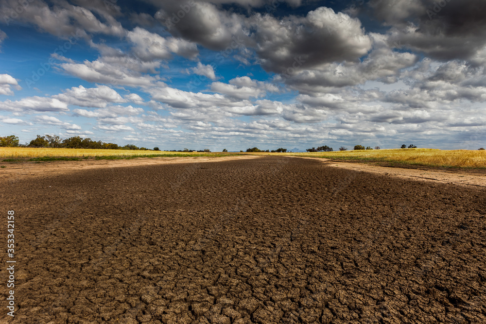 Drought on a grain farm in Australia. Drought on a grain farm in Australia.
