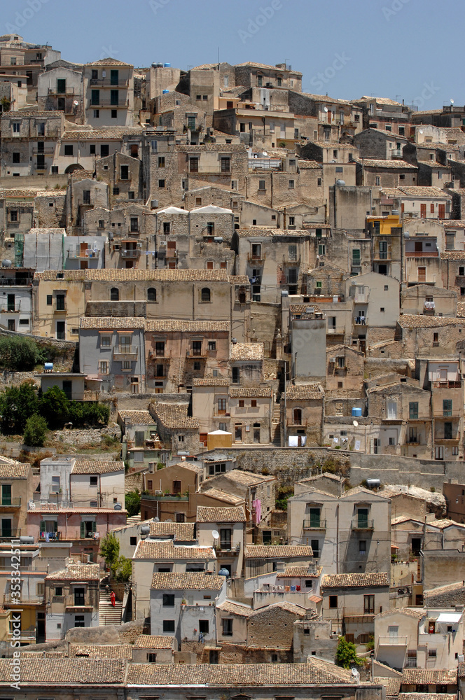 Italy  Sicily  Modica ,  07/06/2007: Overview of Modica  