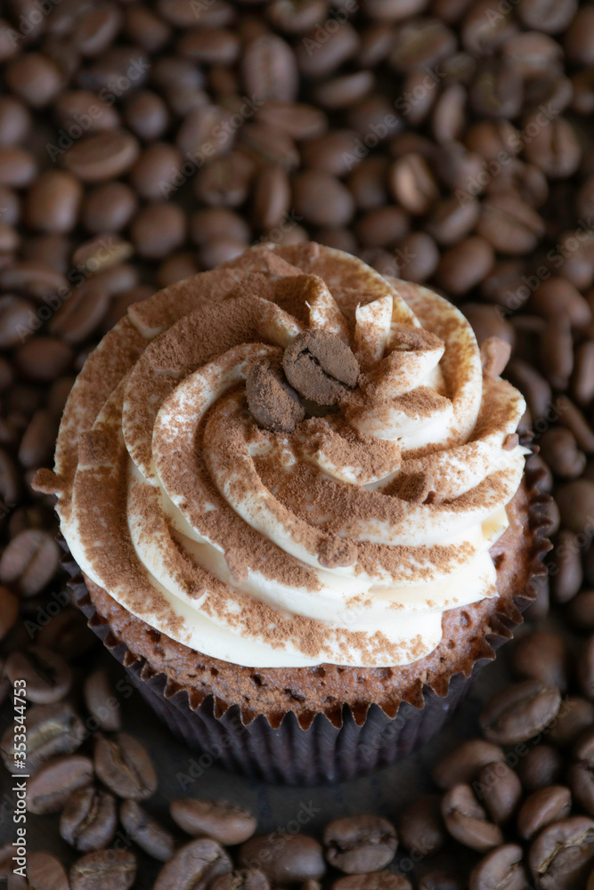 Coffee cupcake prepared with a special presentation. Coffee cupcake prepared with a special presentation.