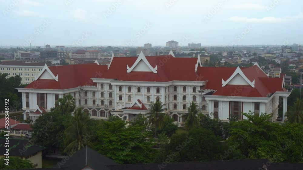 Large Scale Government Building in Traditional Southeast Asian Architectural Style - Office of The Prime Minister in Vientiane, Laos Large Scale Government Building in Traditional Southeast Asian Architectural Style - Office of The Prime Minister in Vientiane, Laos