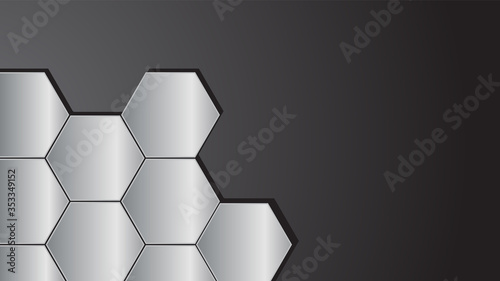 Realistic metal background design, silver abstract metallic background vector illustration.