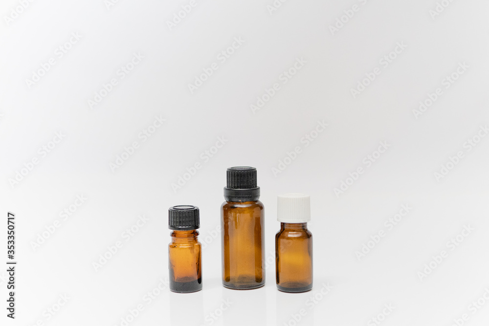 essential oil bottles container brown small aroma oil bottles with white background essential oil bottles container brown small aroma oil bottles with white background