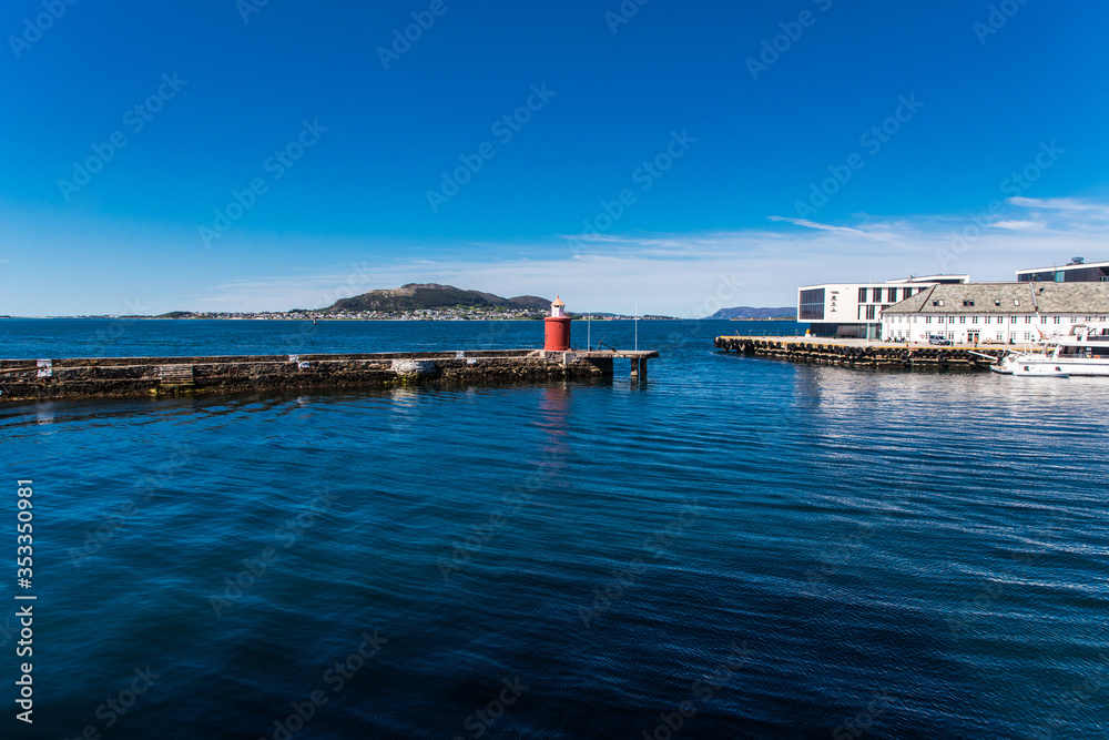 Alesund, Norway - June 2019: Alesund city. Toy houses. Scenic Alesund in Norway Alesund, Norway - June 2019: Alesund city. Toy houses. Scenic Alesund in Norway
