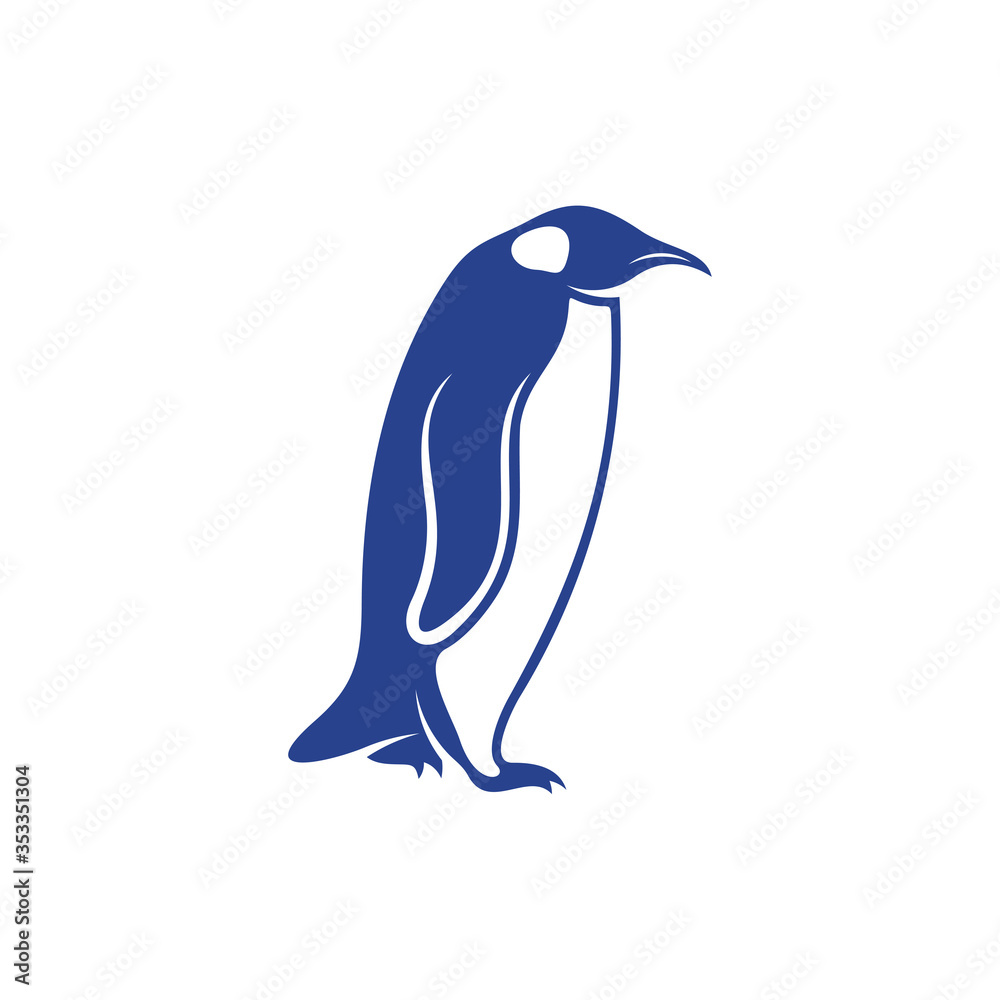 Obraz premium Penguin bird logo design vector. Icon Symbol. Template Illustration