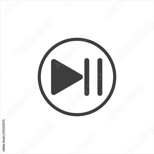pause button on white background. EPS10 Vector