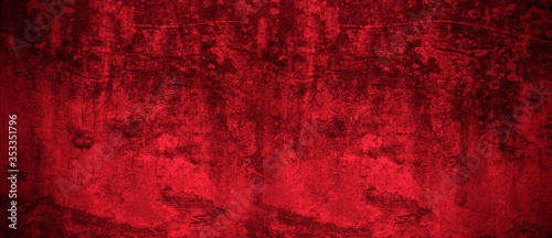 Red cracked cement wall background