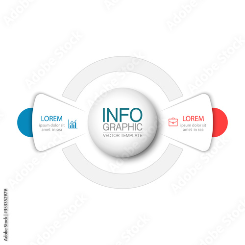 Vector iInfographic template for business, presentations, web design, 2 options.